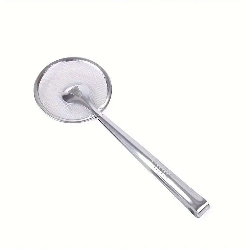 Stainless Steel Kitchen Strainer Spoon High Heat Resistant Fry Filter and Precision Colander Tongs