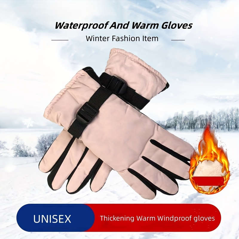1 Pair Pink Warm Gloves