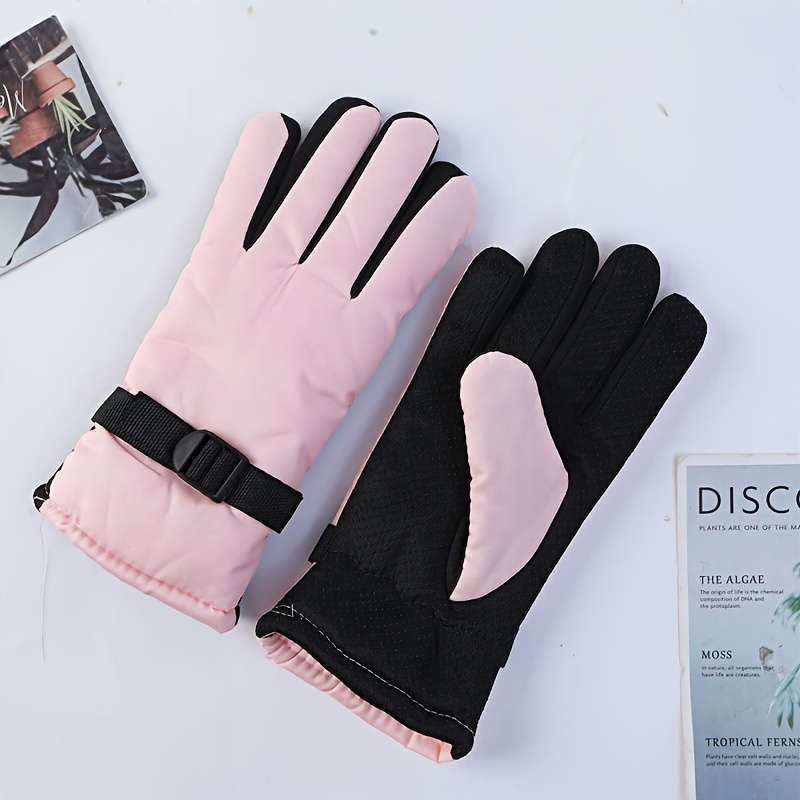 1 Pair Pink Warm Gloves