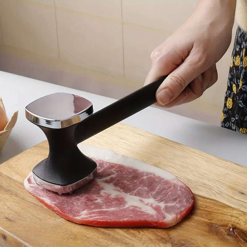 1pc Premium Zinc Alloy Meat Tenderizer Hammer Durable Metal Mallet for Tenderizing Steak Chicken