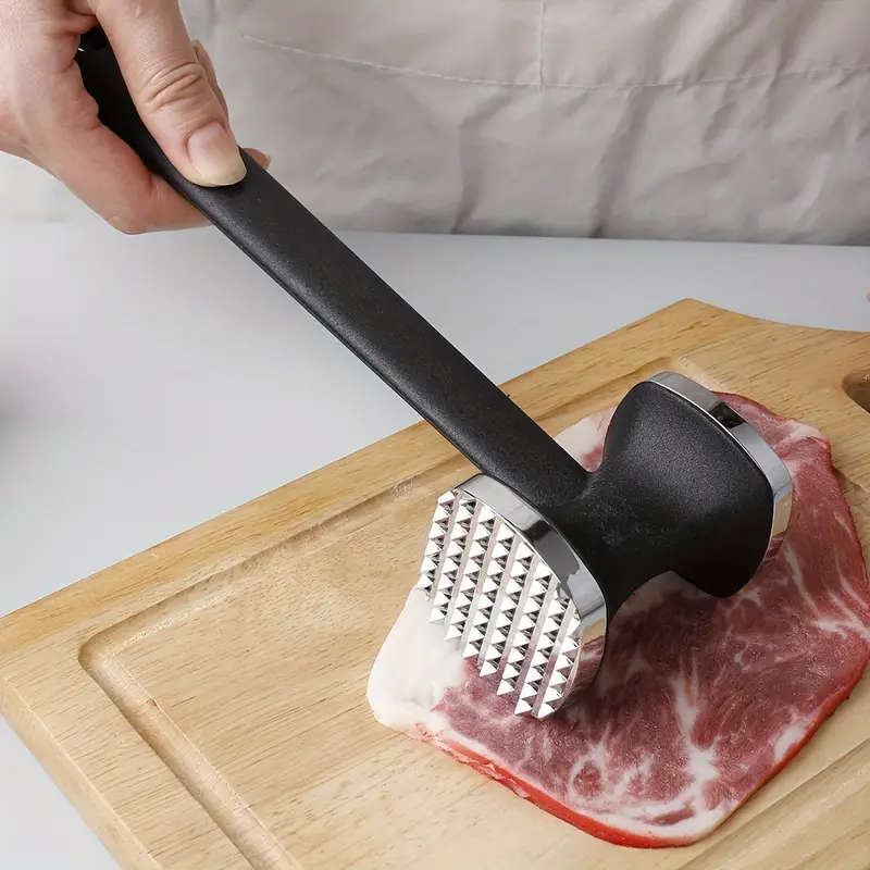 1pc Premium Zinc Alloy Meat Tenderizer Hammer Durable Metal Mallet for Tenderizing Steak Chicken