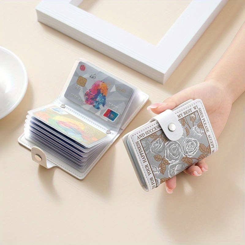 1pc Flower Anime Card Holder Holds 22 Card Slots Bank Card Holder ID Holder Large Capacity