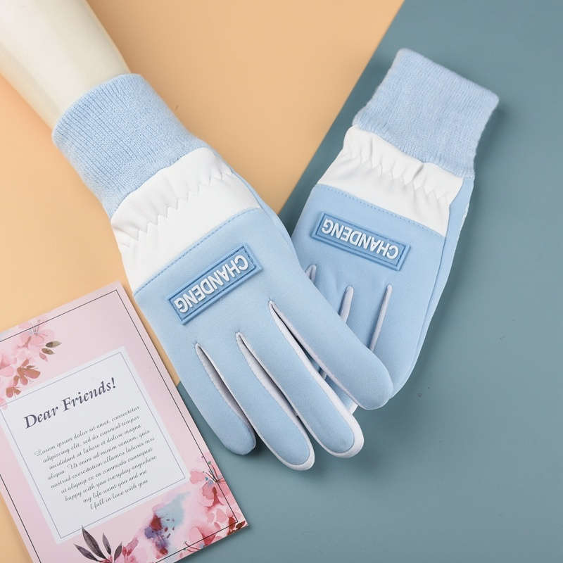 1 Pair Pink One Size Warm Gloves