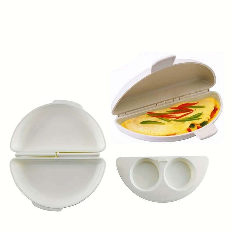 1pc Microwave Egg Poacher with Mushrooms Bell Peppers Easy-Clean Plastic Kitchen Tool for P