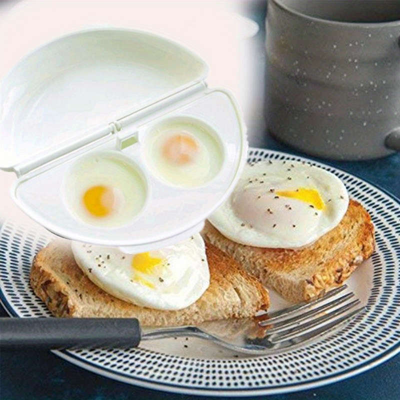 1pc Microwave Egg Poacher with Mushrooms Bell Peppers Easy-Clean Plastic Kitchen Tool for P