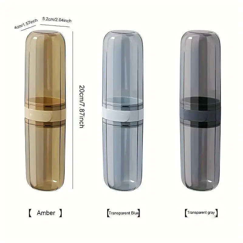 1pc Travel Toothbrush Holder and Mouthwash Cup Set Portable Space-Efficient Hygiene Solution for On