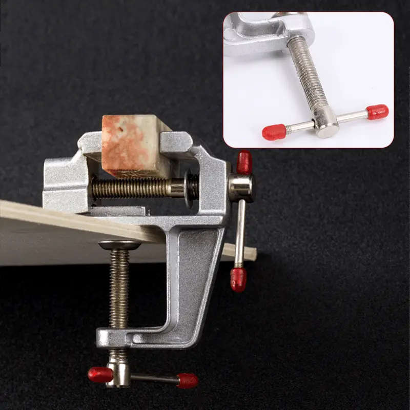 Aluminum Miniature Small Jewelers Hobby Clamp On Table Bench Vise Mini Tool Vice Muliti-Funcational
