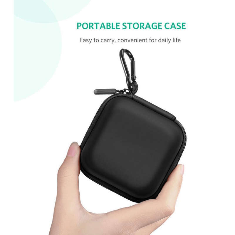 1pc Compact Mini EVA Hybrid Shell Storage Box Durable Easy-to-Carry Organizer for Earphones