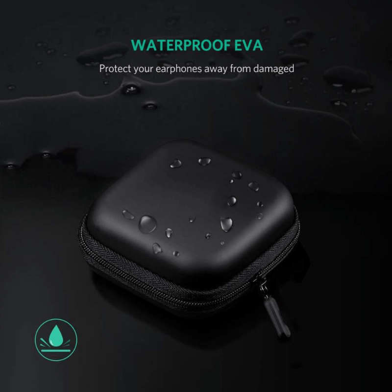 1pc Compact Mini EVA Hybrid Shell Storage Box Durable Easy-to-Carry Organizer for Earphones