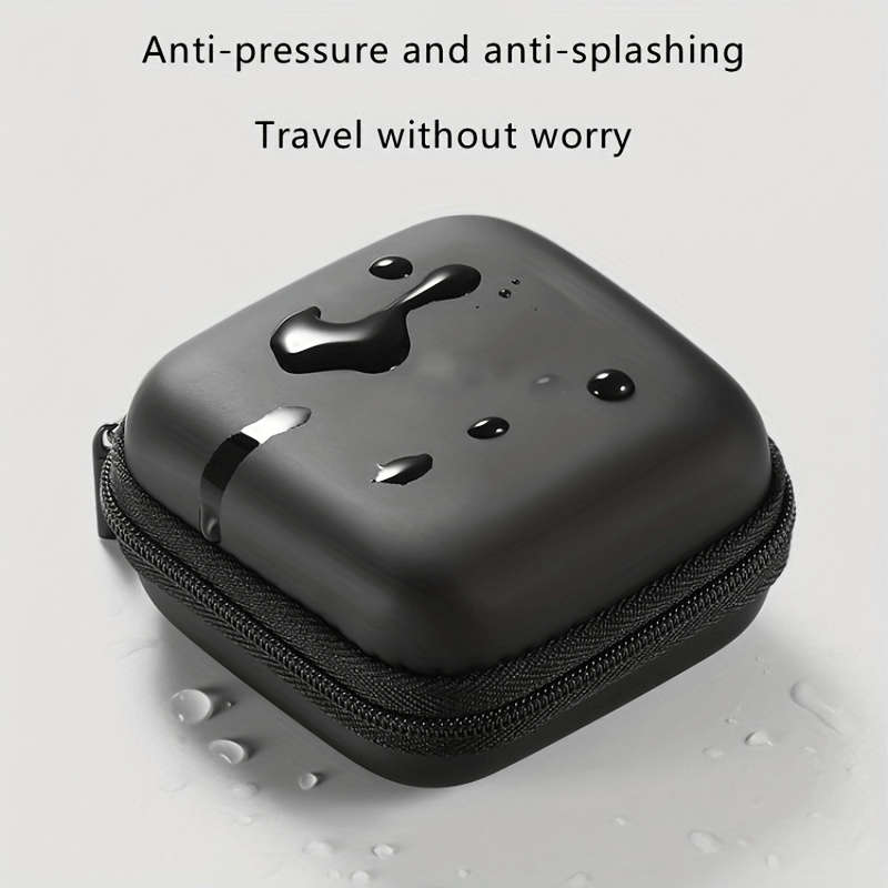 1pc Compact Mini EVA Hybrid Shell Storage Box Durable Easy-to-Carry Organizer for Earphones