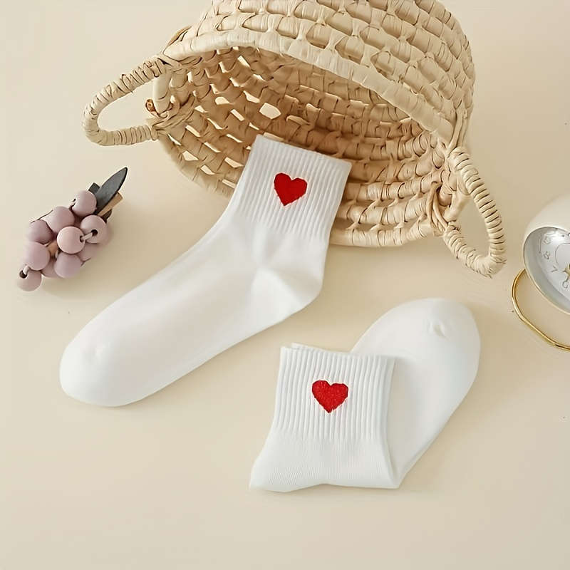 5 Pairs White One Size High Elastic Socks
