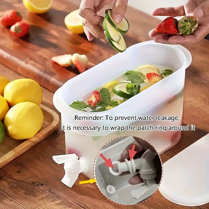 1pc Large Capacity Refrigerator Cold Kettle Ultimate Summer Cooler for Fruit Tea Juices High-Temp Re
