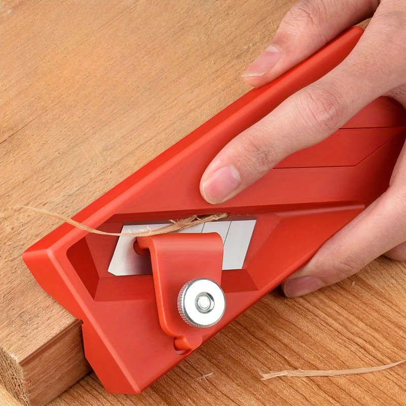 1pc Handheld Woodworking Hand Planer Dual-Purpose V-Groove Chamfer Plane 45-Degree Angle Trim Right-