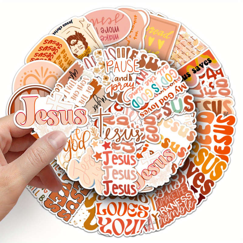 50pcs Jesus Christian Themed Stickers