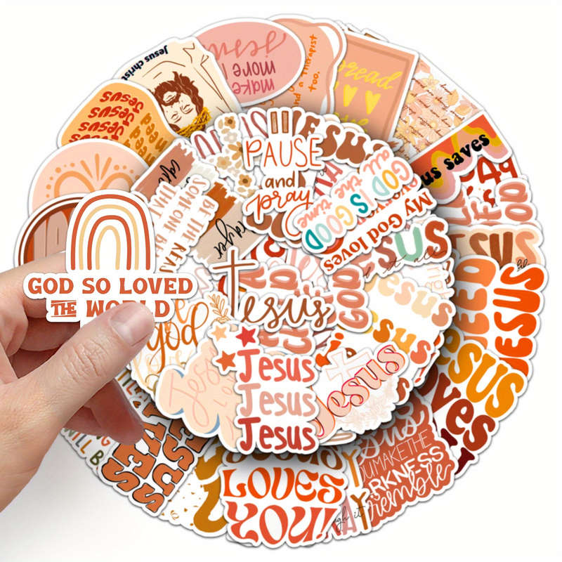 50pcs Jesus Christian Themed Stickers
