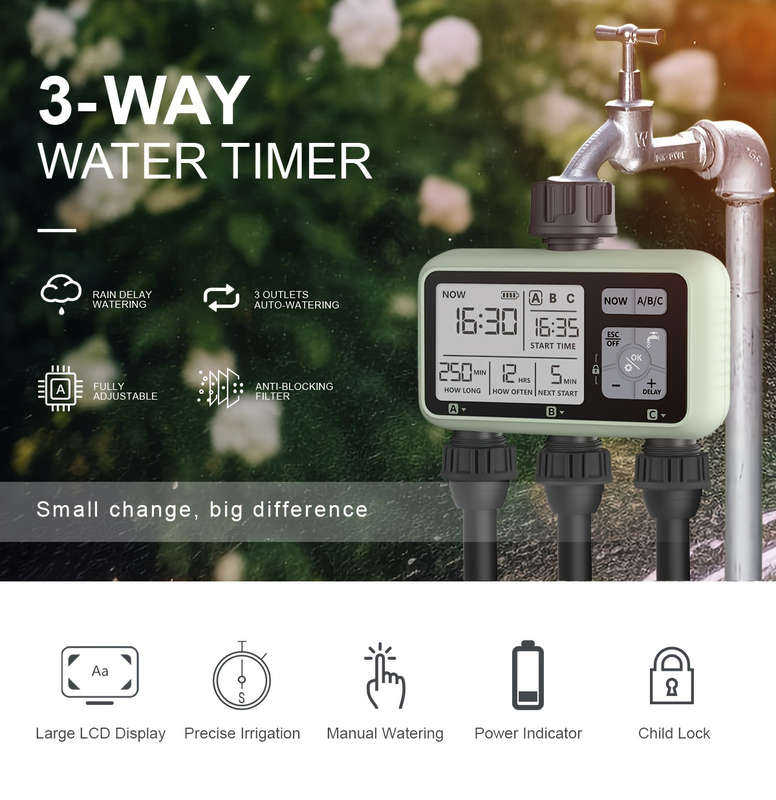 1Pc Water Timer Adjustable 3Mode Program Control