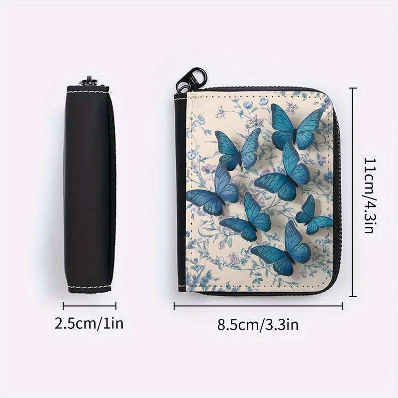 1pc Flower Wall Butterfly Single-Sided Full Print Glue Page Style with 24 Card Slots Multi-Car