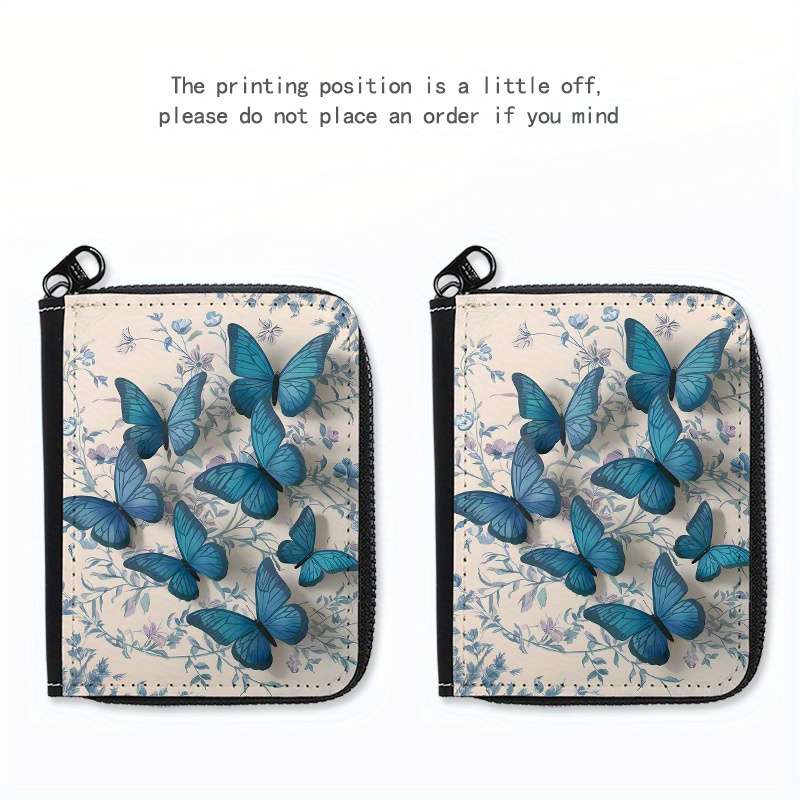 1pc Flower Wall Butterfly Single-Sided Full Print Glue Page Style with 24 Card Slots Multi-Car