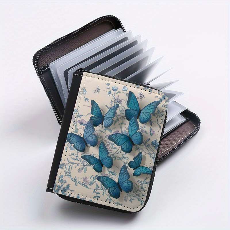 1pc Flower Wall Butterfly Single-Sided Full Print Glue Page Style with 24 Card Slots Multi-Car