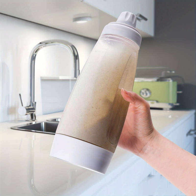 1pc Multifunctional Pancake Batter Dispenser with Mixing Ball and Steel Wire Stirrer Durable P