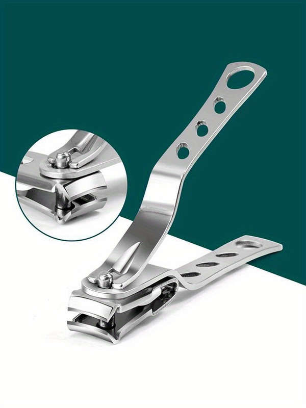 1pc Premium Stainless Steel Nail Clipper with 360-Degree Rotating Head Hypoallergenic Modern