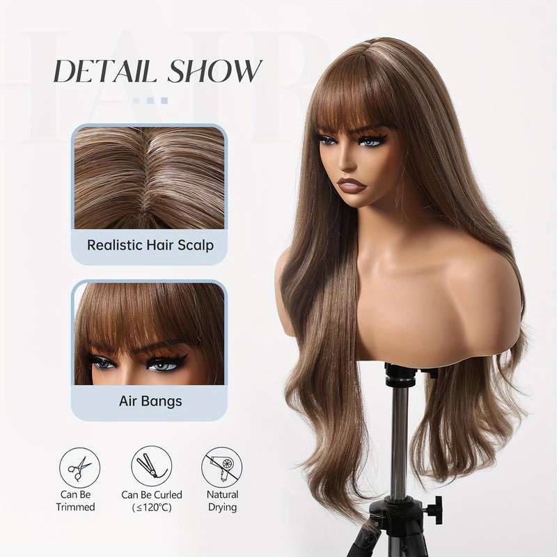 1Pc Ombre Brown 66.04cm Fashion Design Wig
