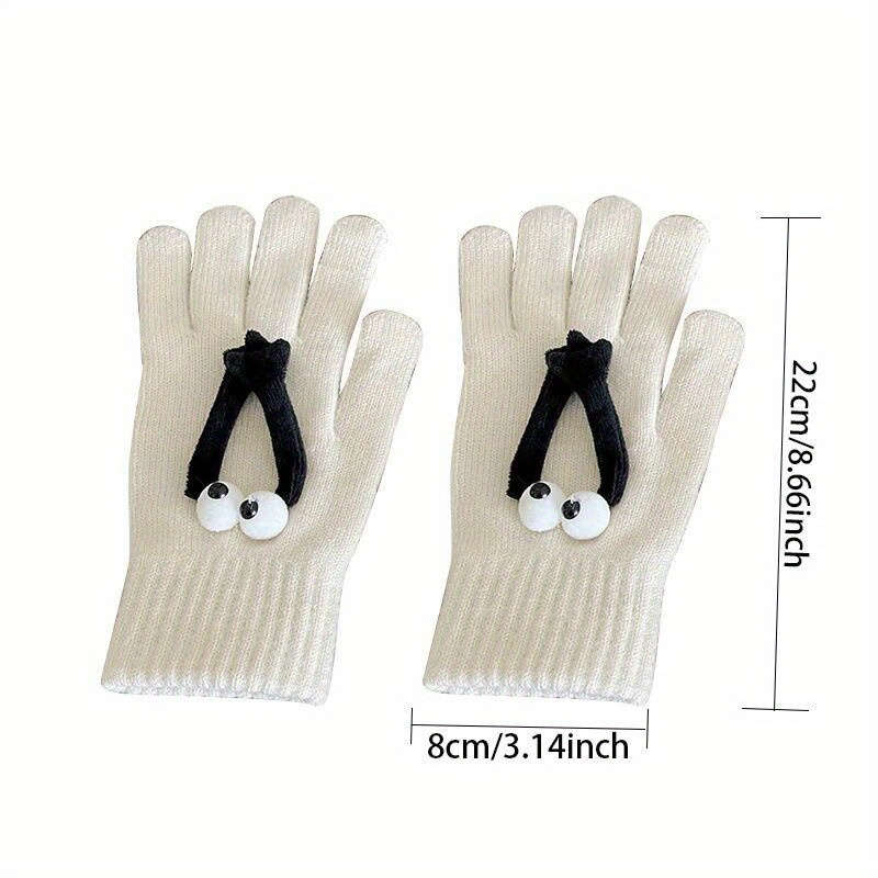 1 Pair Black Warm Gloves