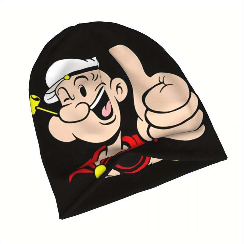 1pc Men's Anime Character Beanie Vintage Knit Polyester Spandex Blend Unisex Fashion Accessory