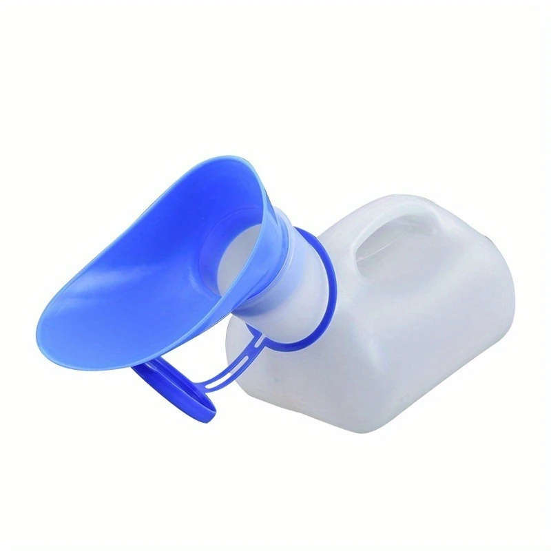 1pc Leakproof Portable Urinal with Lid and Funnel Lightweight Food-Grade Pee Bottle for Elderly Pati