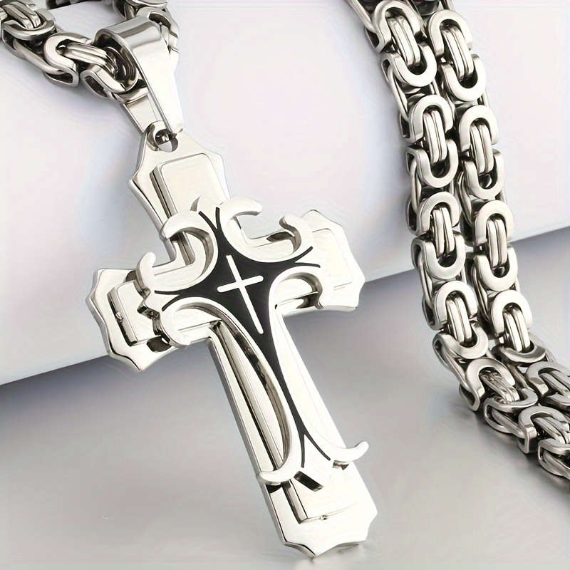 1 Piece Silvery Jesus Theme Pendant