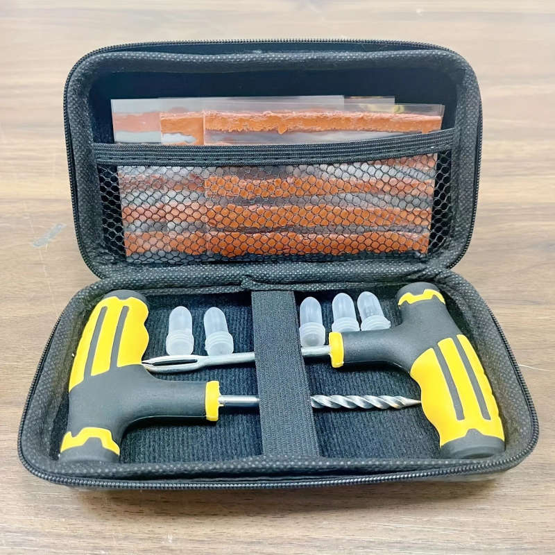 22pcs Car Tire Repair Kit with Emergency Tools Patches Sealant Easy-to-Use for Quick Fixes