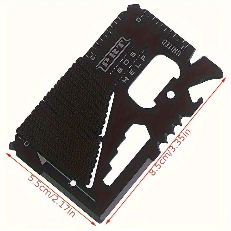 1pc 14 in 1 Credit Card Size Survival Tool Tactical Multitool with Bottle Opener Ideal Gift for Men