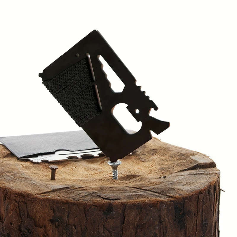 1pc 14 in 1 Credit Card Size Survival Tool Tactical Multitool with Bottle Opener Ideal Gift for Men