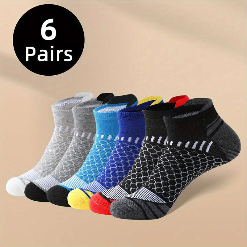 6 Pairs Light Gray One Size High Elastic Socks