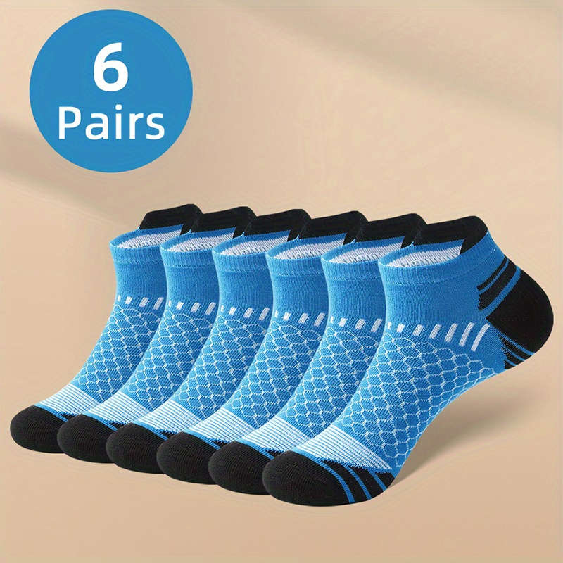 6 Pairs Light Gray One Size High Elastic Socks