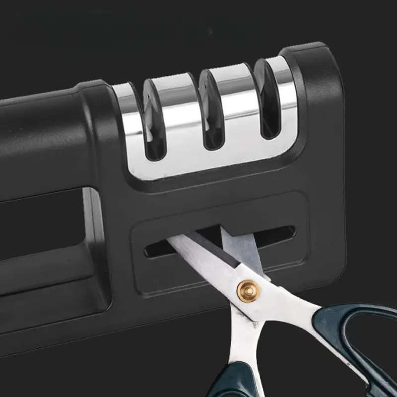 4in1 Diamond Kitchen Sharpener Quick Multifunctional Manual Tool for Knives Scissors Lightweight 304