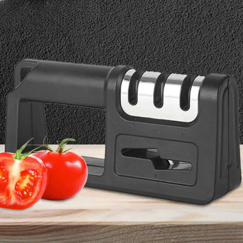 4in1 Diamond Kitchen Sharpener Quick Multifunctional Manual Tool for Knives Scissors Lightweight 304