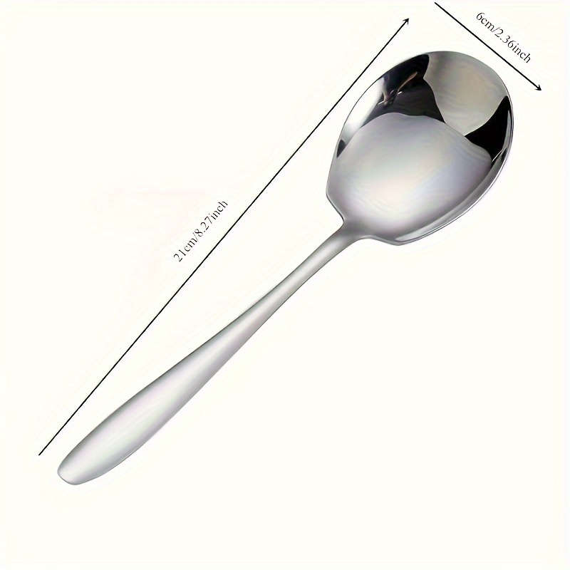 2pcs Extra Large Stainless Steel Long Handle Serving Spoon Durable Thickened Design Suitable