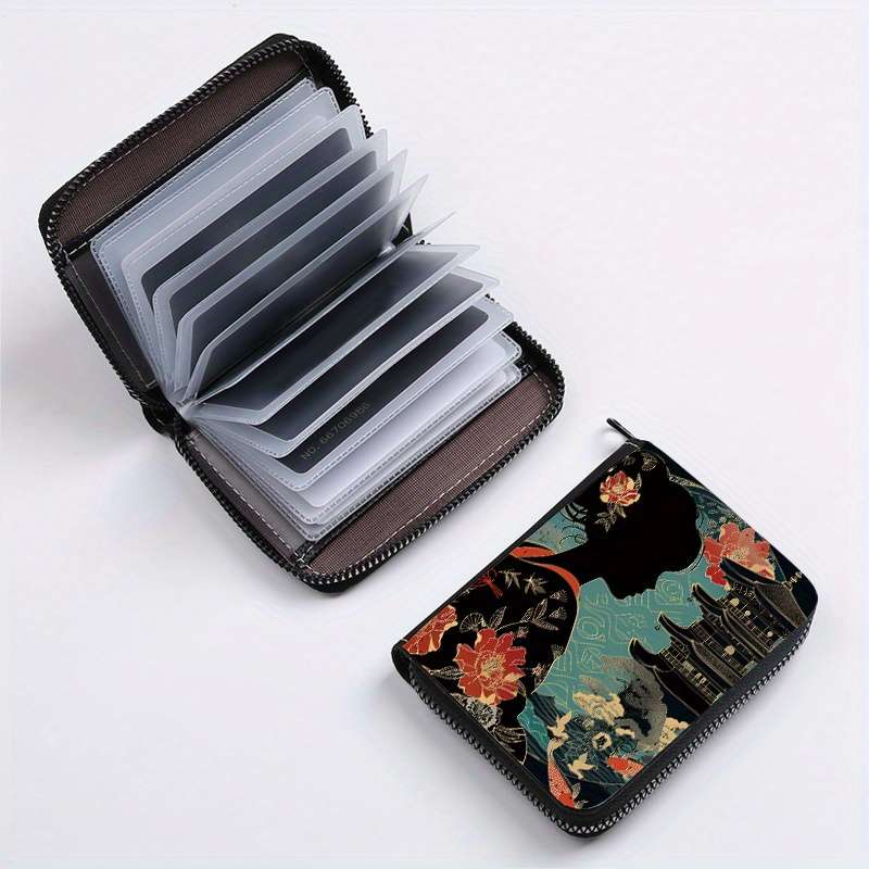 1pc Japanese-style girl's single-sided full-printed plastic page model 24-card multi-card slot