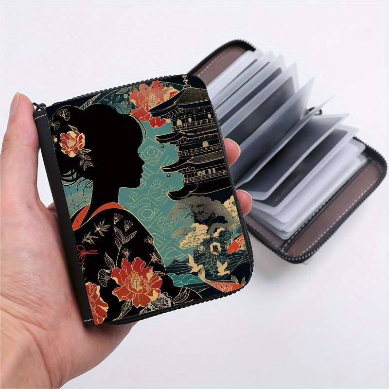 1pc Japanese-style girl's single-sided full-printed plastic page model 24-card multi-card slot