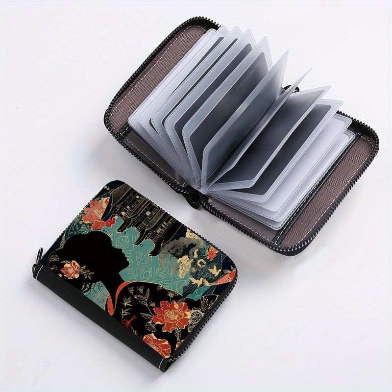 1pc Japanese-style girl's single-sided full-printed plastic page model 24-card multi-card slot