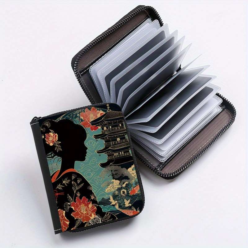 1pc Japanese-style girl's single-sided full-printed plastic page model 24-card multi-card slot