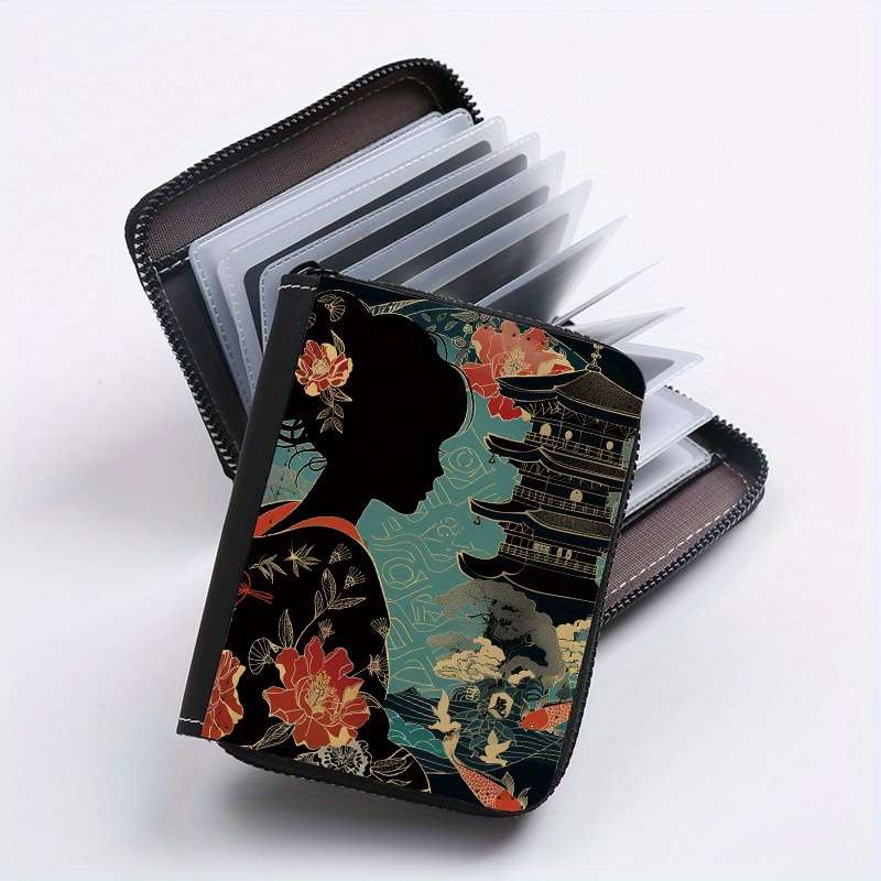 1pc Japanese-style girl's single-sided full-printed plastic page model 24-card multi-card slot