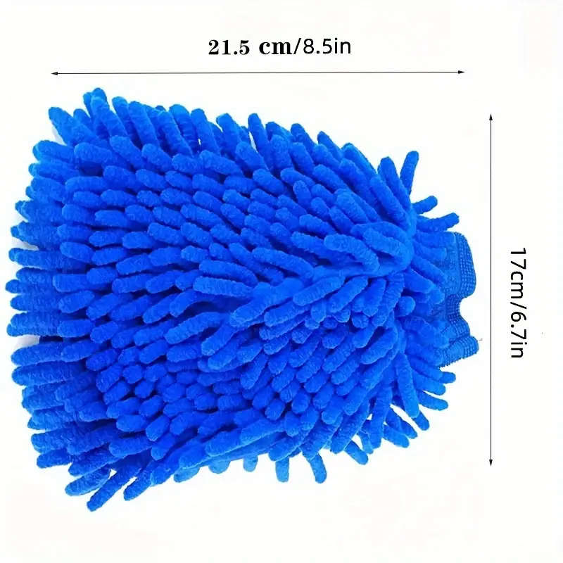 1pc Reusable Double-Sided Microfiber Ship Car Wash Mitt Polyester Fiber Cleaning Glove Quick-Dry Abs
