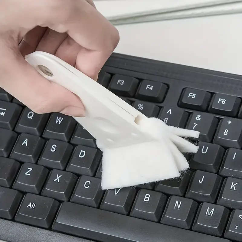 1pc Multi-functional Fan Cleaning Brush Soft Plastic Keyboard Aperture Tool for Effortless and Effec