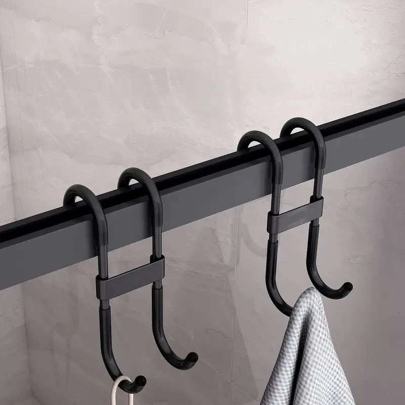 1pc Fashion Style Rust Resistant Plastic Door Mount Shower Door Hook Multifunctional Strong Bearing