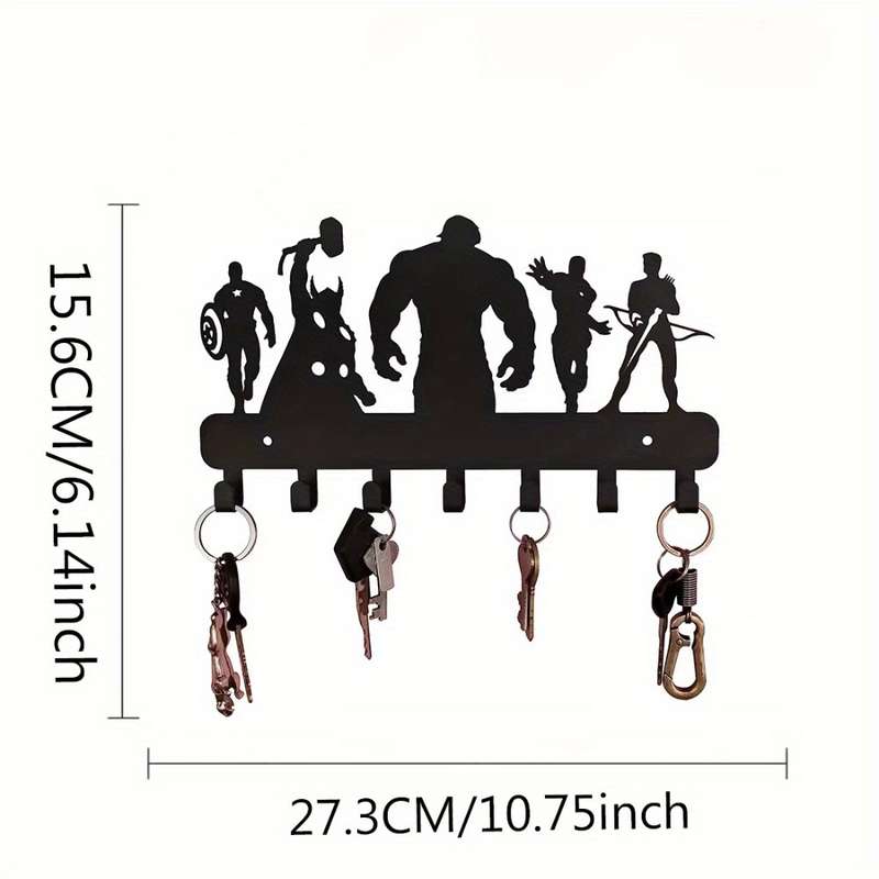 1pc CIFbuy -Inspired Metal Key Holder  OrganizerWall-Mounted Easy-to-Install with Sup