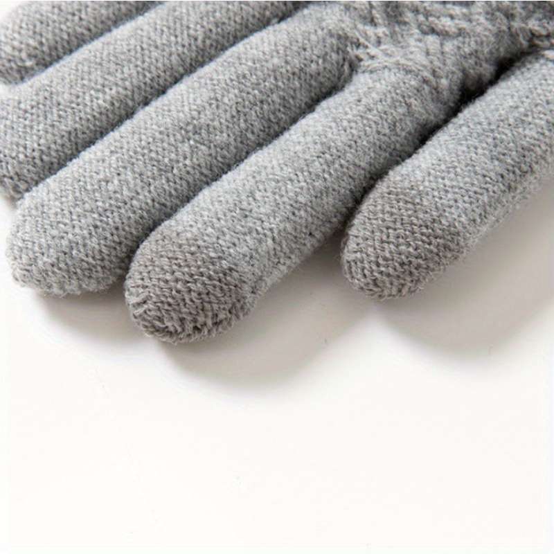 1 Pair Black One Size Warm Gloves