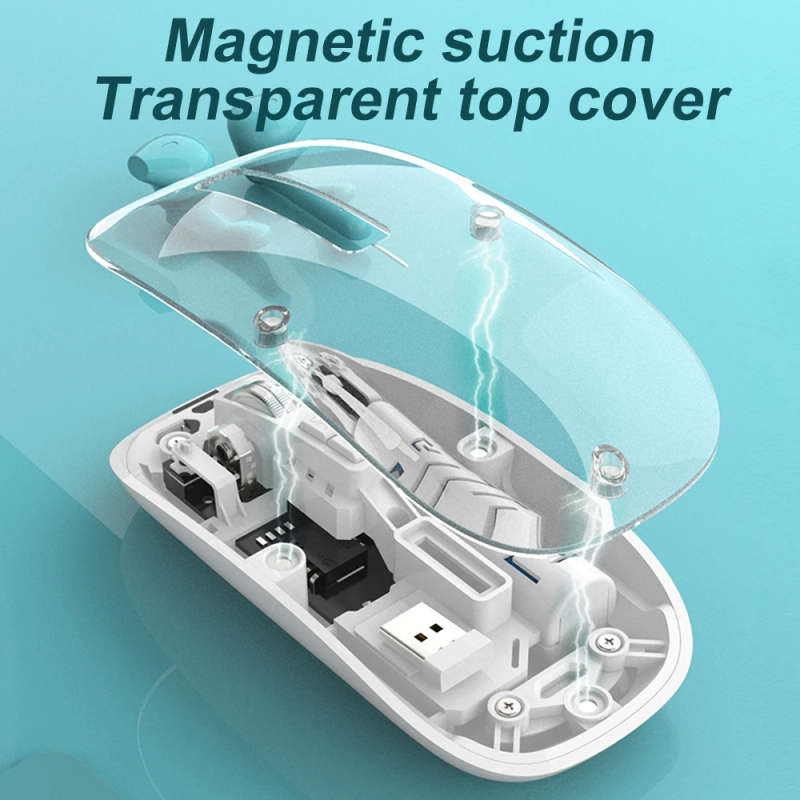 Ergonomic Transparent Wireless Mouse