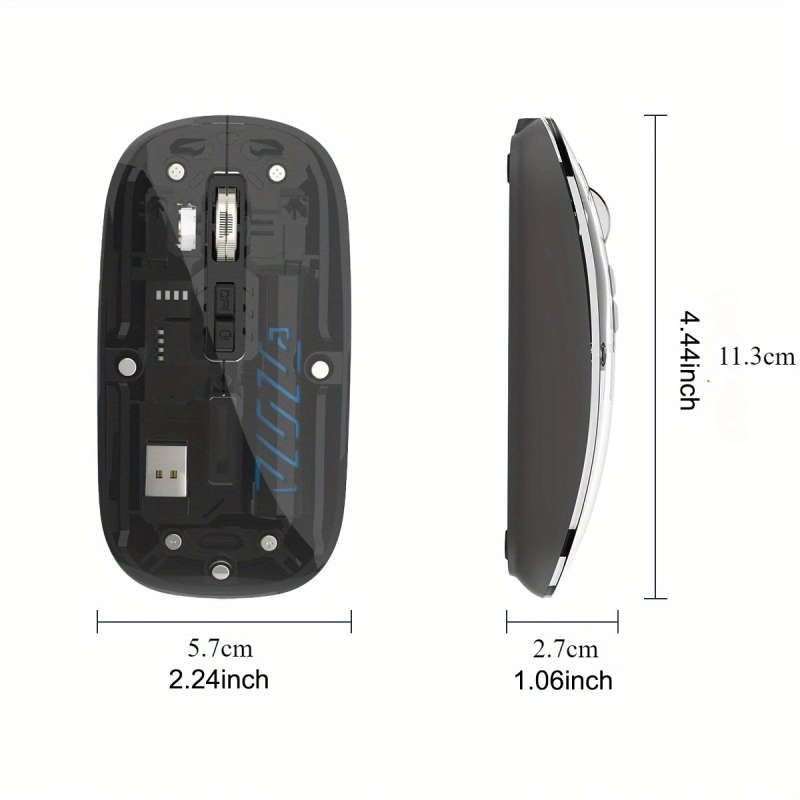 Ergonomic Transparent Wireless Mouse